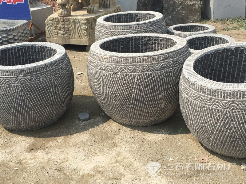 石缸 手工錾路石缸